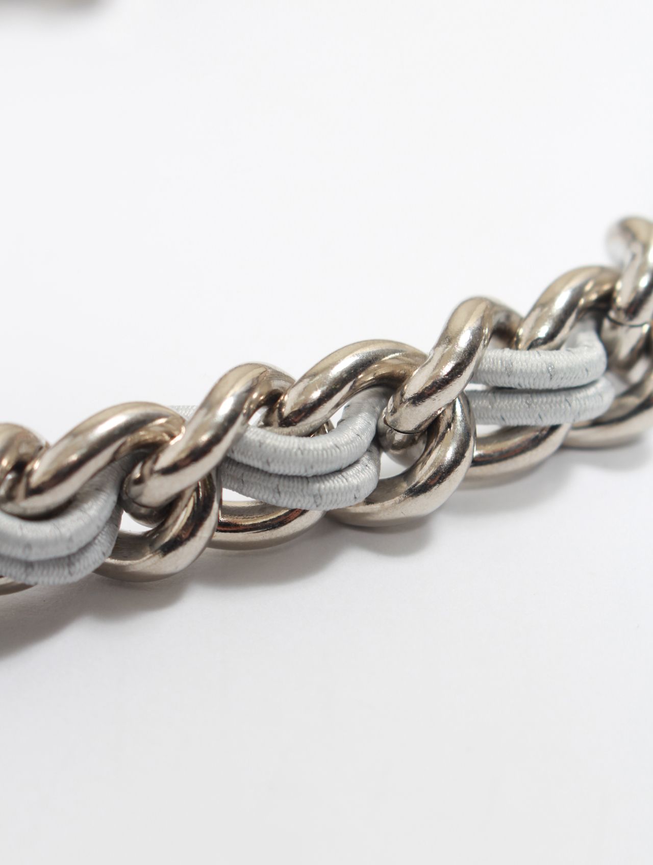 【25AW】レースド チェイン ネックレス / LACED CHAIN NECKLACE / グレー
