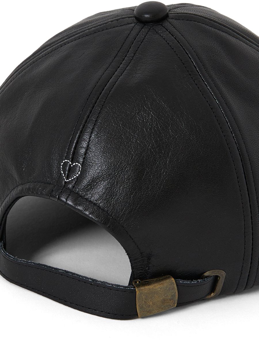 レザー モノ キャップ / LEATHER MONO CAP / ブラック