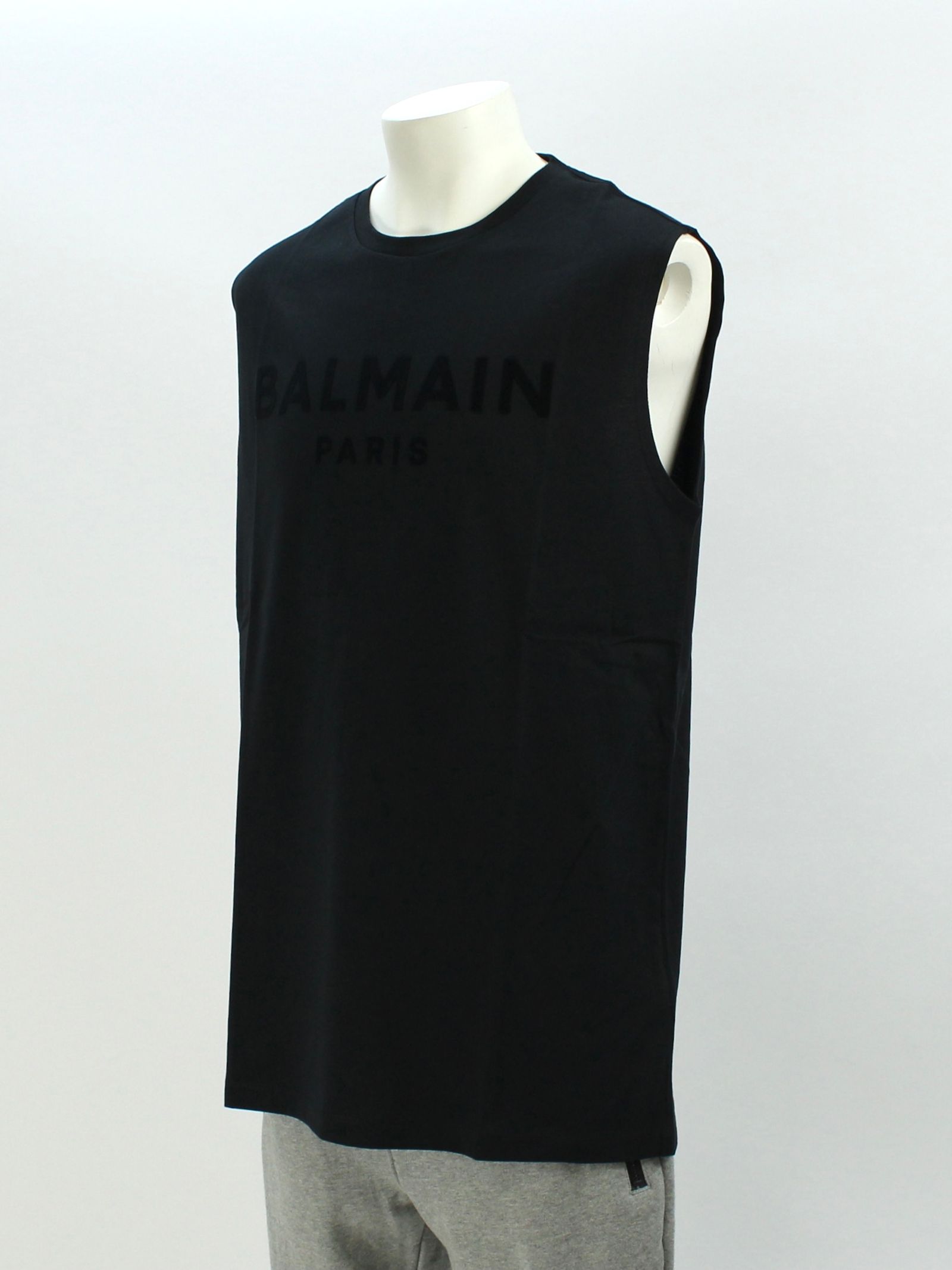 BALMAIN - ロゴ タンクトップ / TANK FLOCKY LOGO / ホワイト | STORY