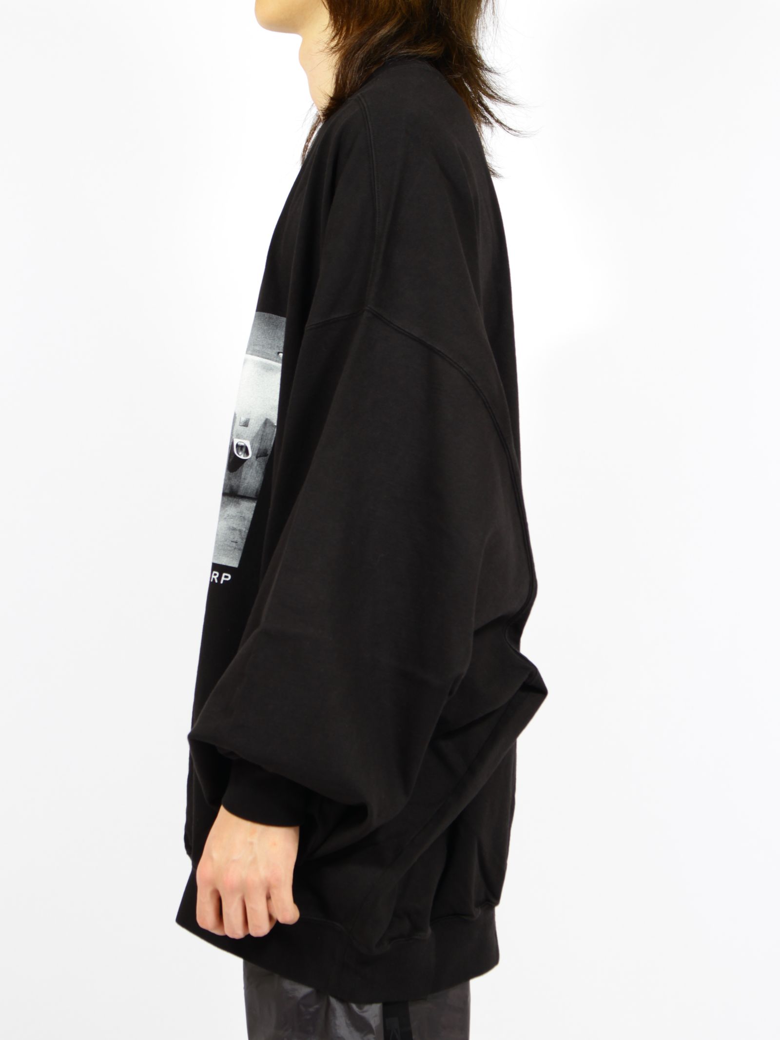 【26SS】ハン クルーネック 長袖 Tシャツ / HUN CREWNECK / ブラック×ミルク