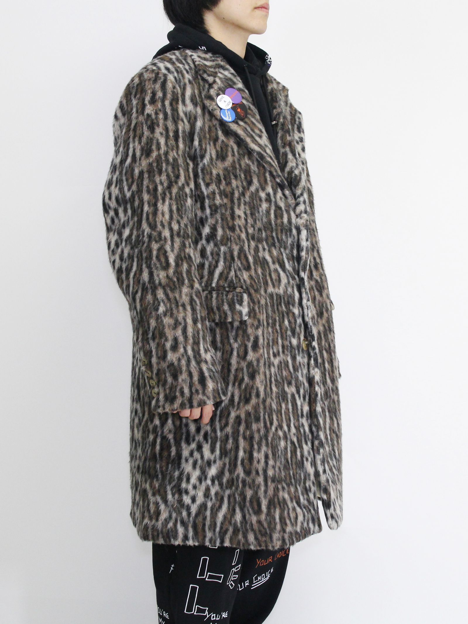 SELF MADE BY GIANFRANCO VILLEGAS - 【20AW】缶バッチ付き レオパード オーバーサイズ ファーコート /  LEOPARD COAT / レオパード | STORY