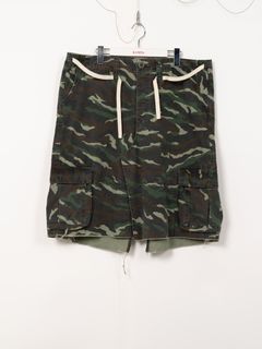 【25SS】カモフラージュ ウォッシュ ラップ スカート / CAMOUFLAGE WASH WRAP SKIRT / カーキ