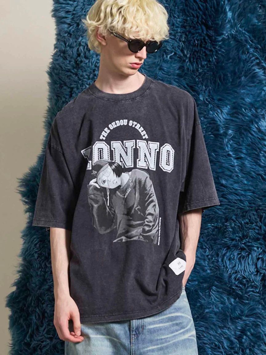 外道 ストリート '近野' Tシャツ / GEDOU STREET 'KONNO' T-SHIRT / ブラック