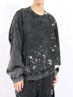 【25AW】エンブリッシュ ブリーチ プルオーバー / EMBELLISH BLEACH PO / ブラック