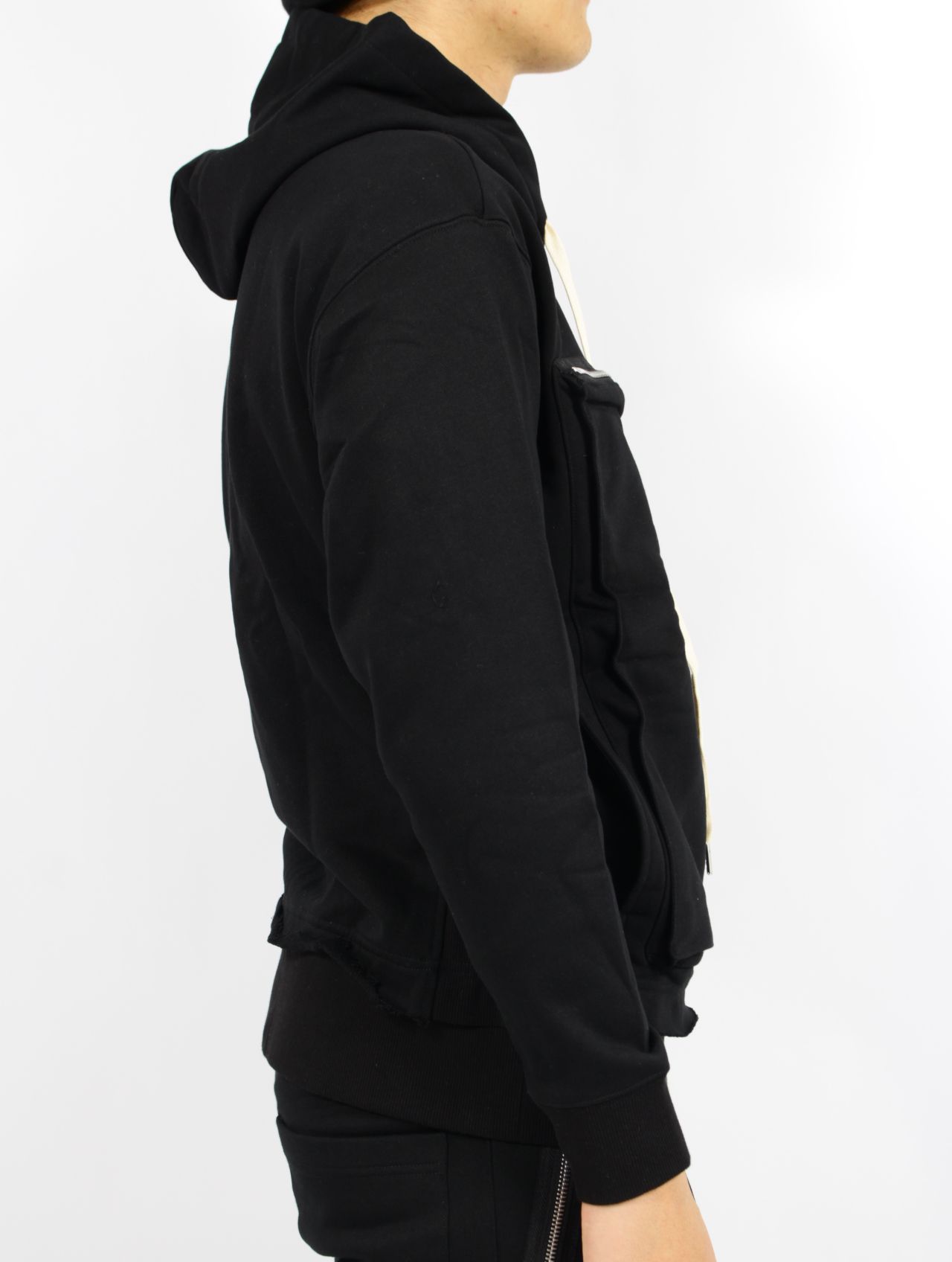 【25SS】ヒドゥン ジップアップ フーディー ジップパーカー / HIDDEN ZIP UP HOODIE / ブラック