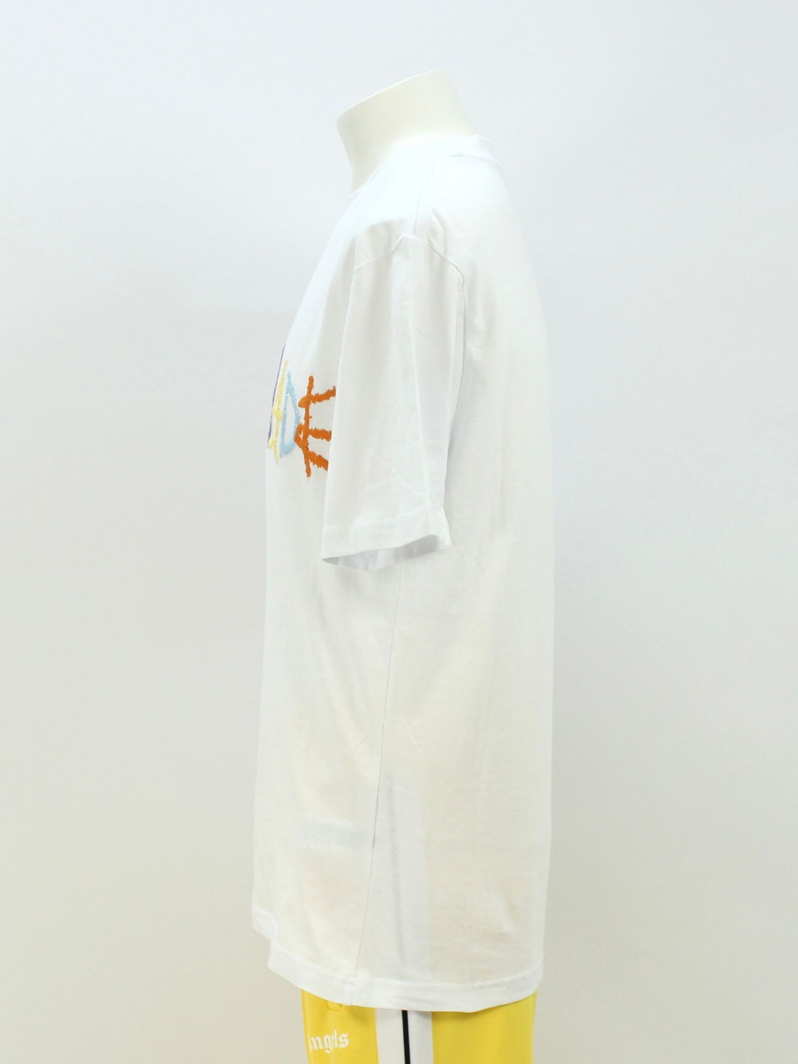 刺繍ロゴ Tシャツ / WHITE T-SHIRT WITH MULTICOLOR LOGO / ホワイト × マルチ