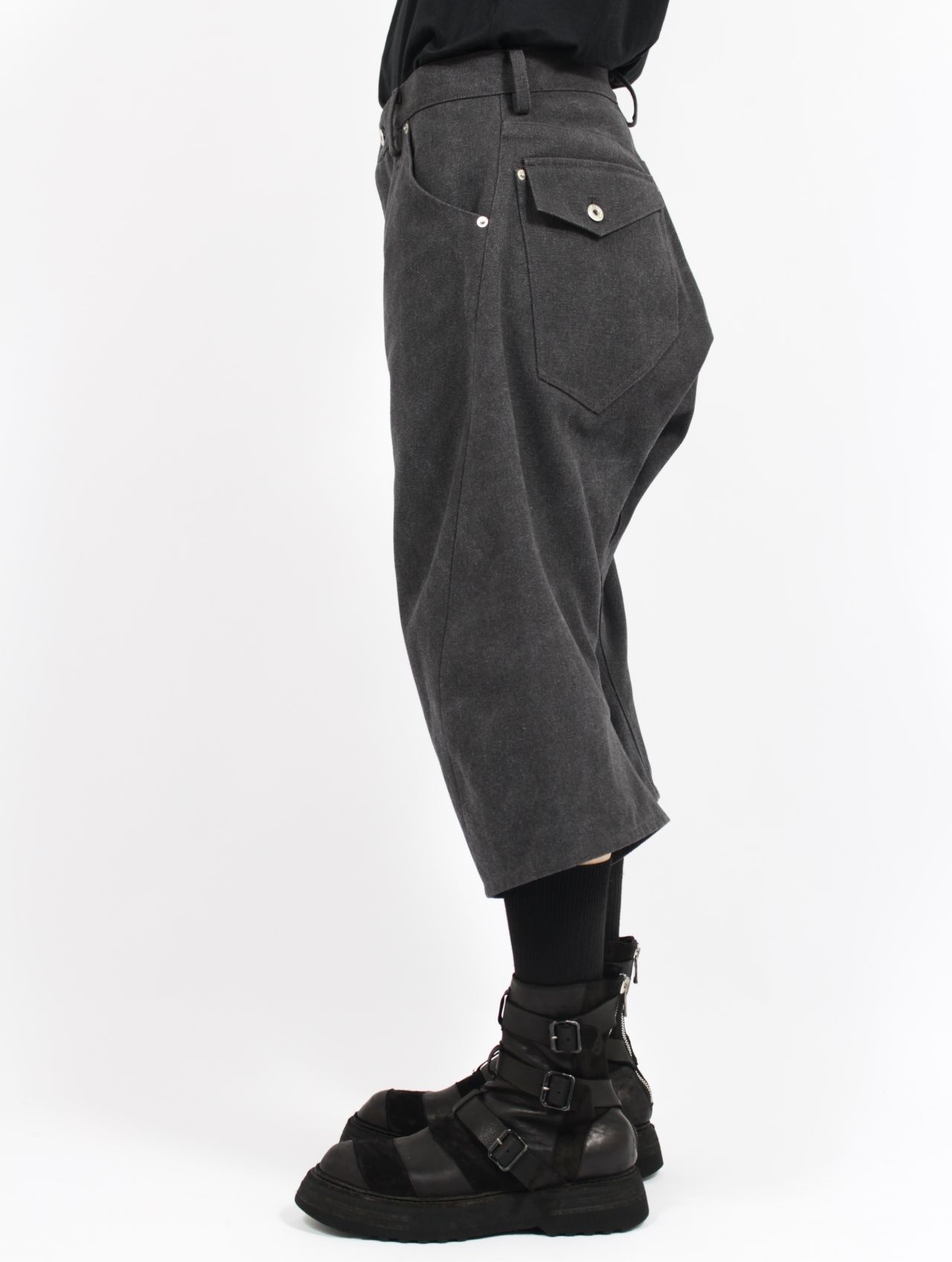 【26SS】 3D ショート デニム パンツ / 3D SHORT DENIM PANTS / ダークグレー