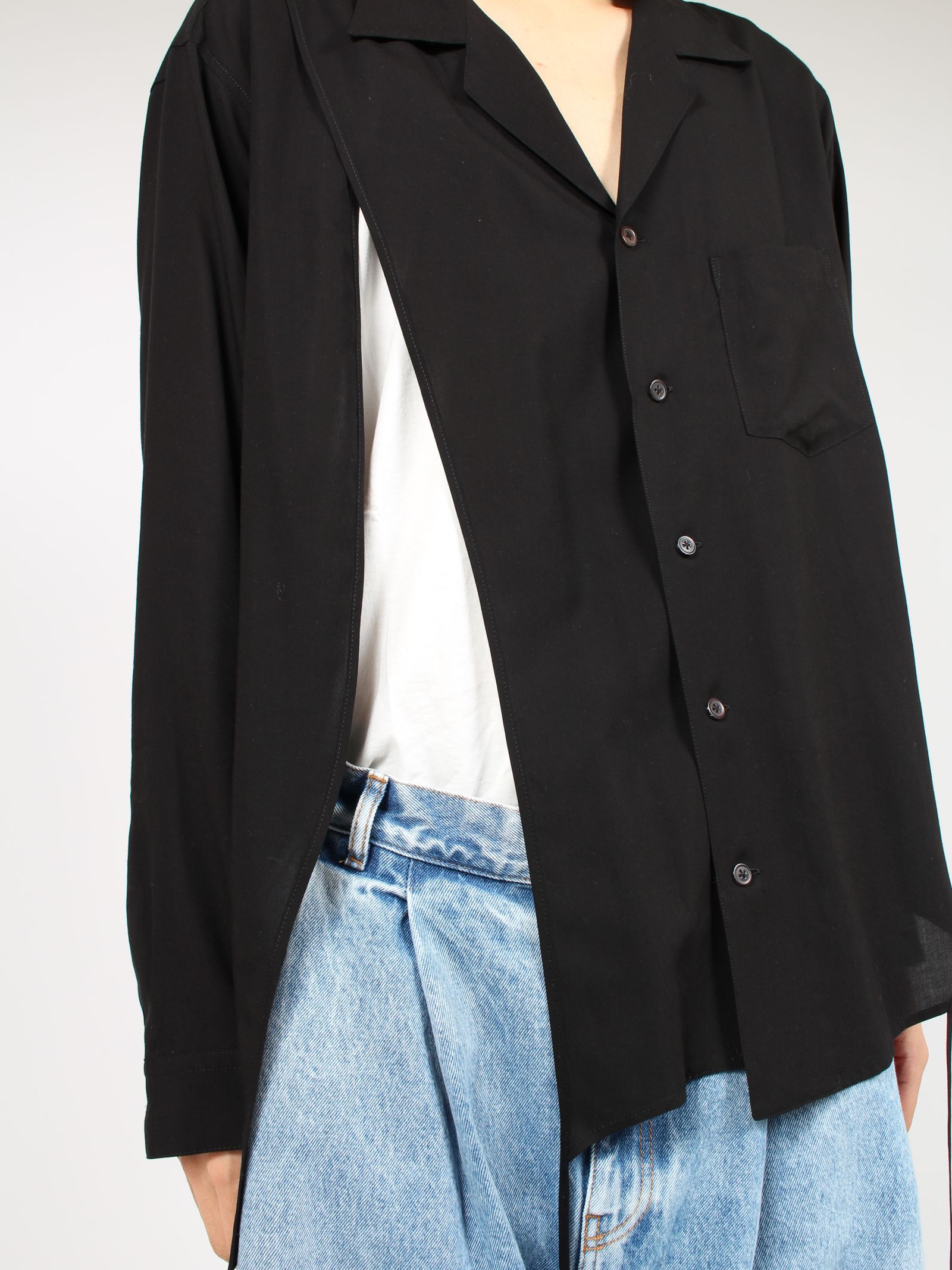 sulvam - 【24SS】開襟 パイピング シャツ / PIPING SHIRT / ホワイト 