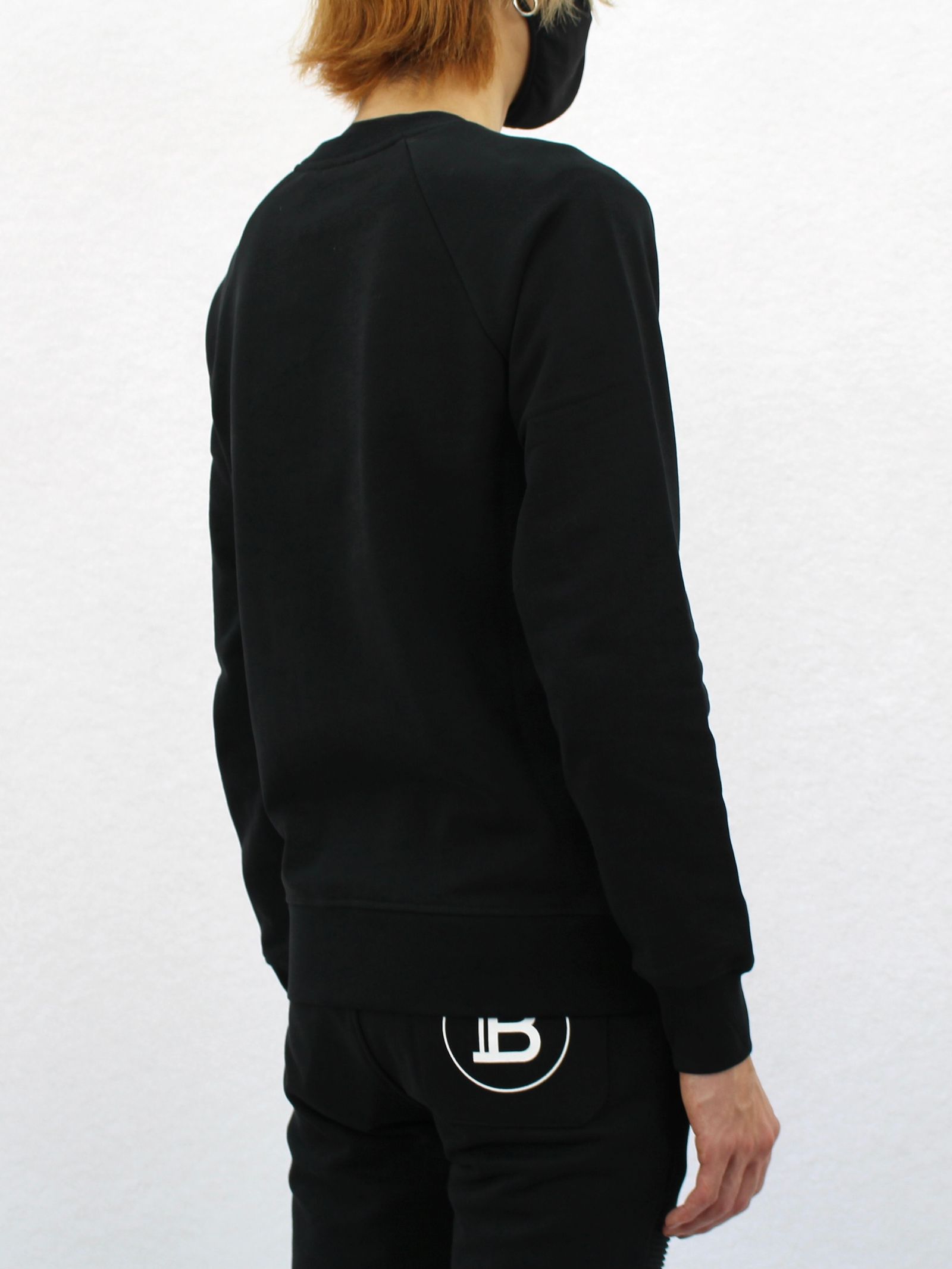 Bロゴ ホワイトプリント スウェット / BH2 C&S SWEAT PRINT B-LOGO / ブラック × ホワイト