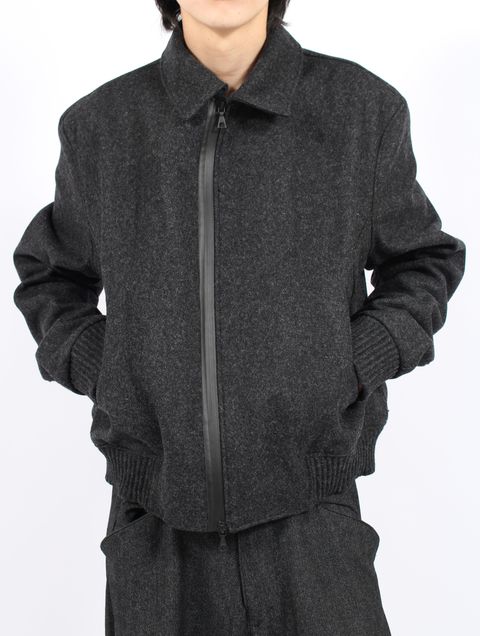 【25AW】メルトン ボンバー ジャケット / Melton Bomber Jacket / ブラック