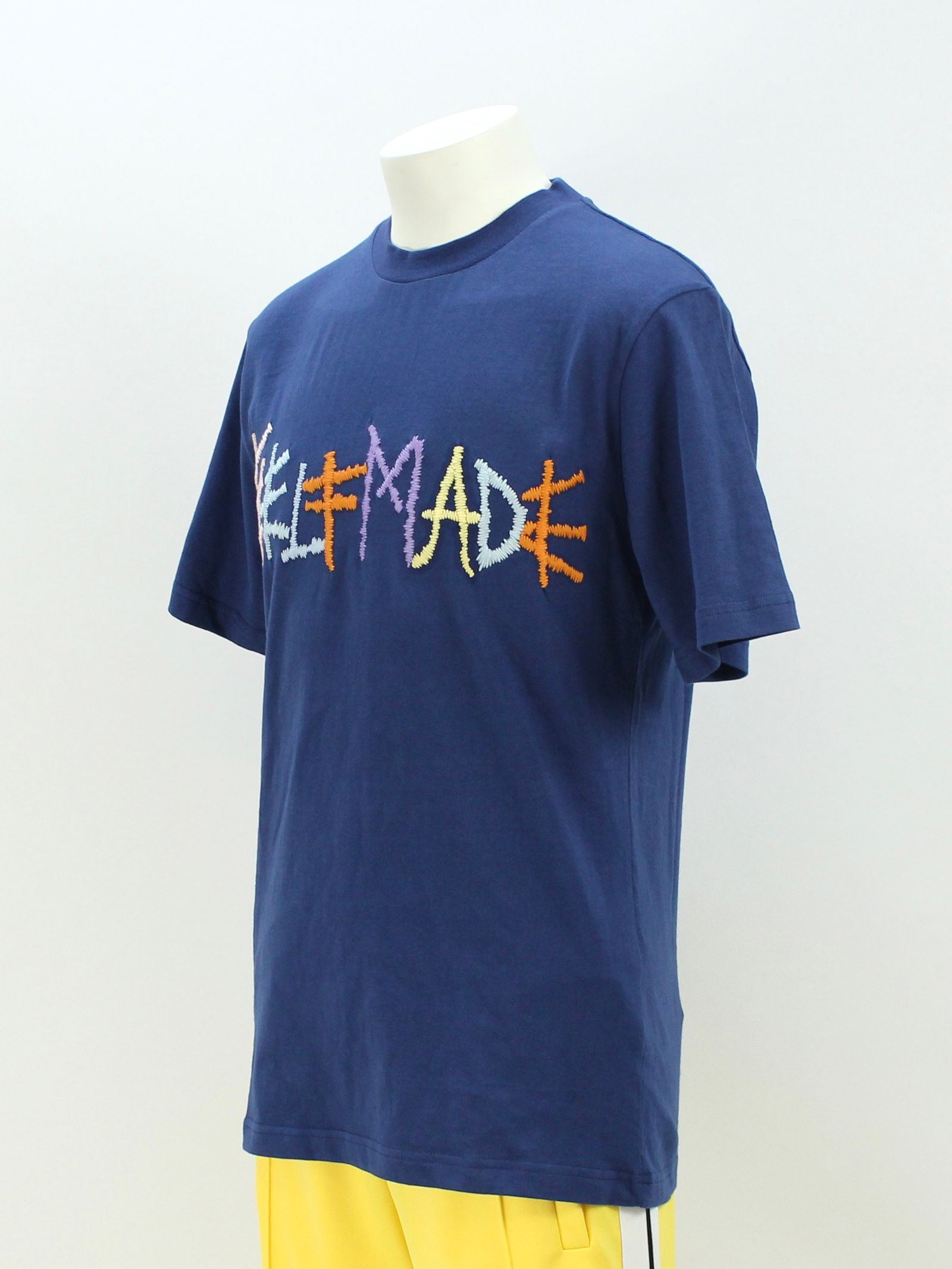 SELF MADE BY GIANFRANCO VILLEGAS - 刺繍ロゴ Tシャツ / BLUE NAVY T