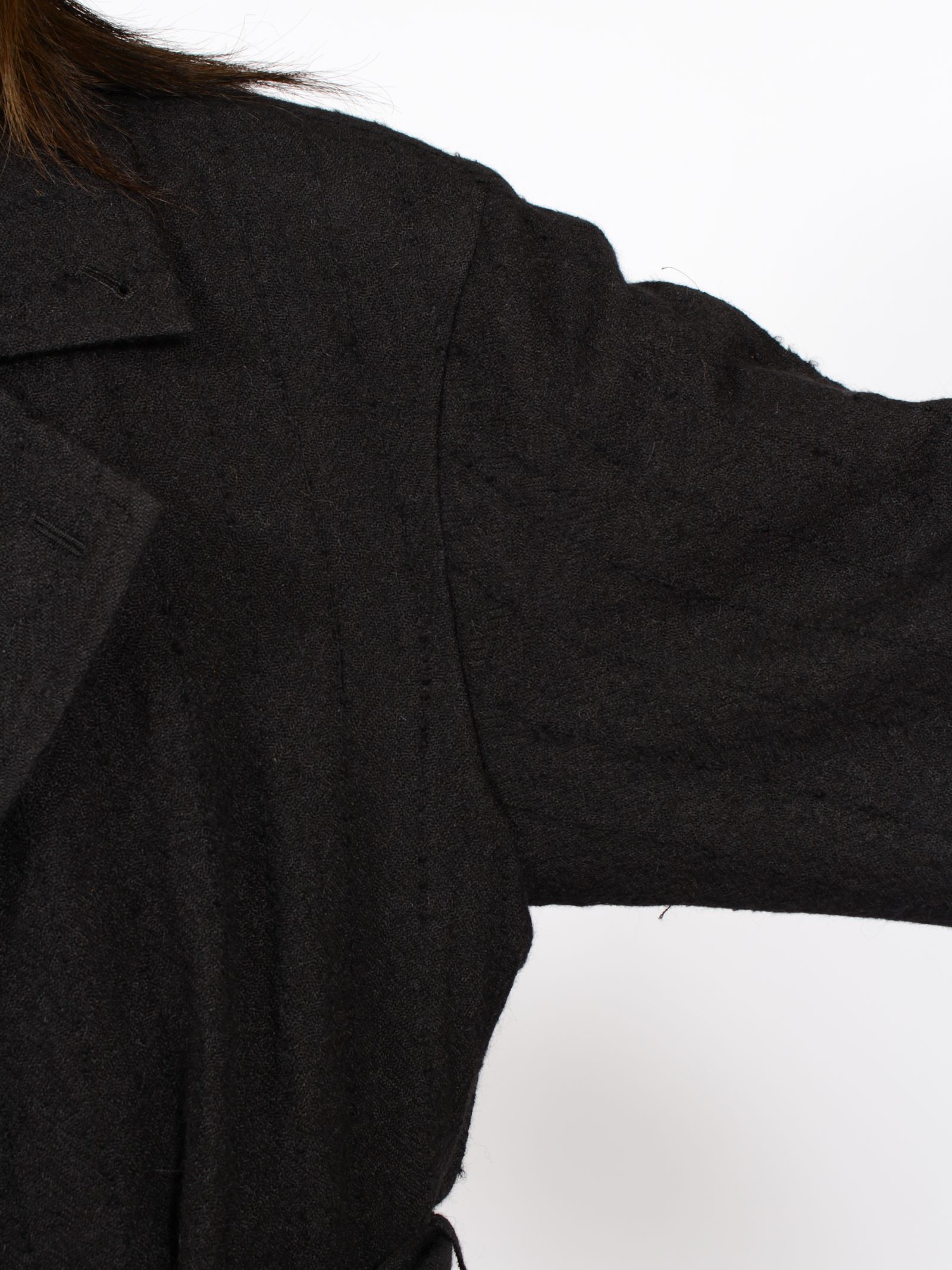 【26AW】トゥー ダブル ブレステッド コート / TOO DOUBLE-BREASTED / ブラック