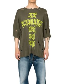 KAMIYA - 【24SS】プリンテッド ニット Tシャツ / PRINTED KNIT TEE  