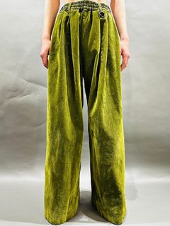 【25AW】フロッキー加工 カバード デニム 2サイド トラウザー パンツ / COVERED DENIM 2 SIDES TROUSERS / イエロー