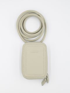 レザーストラップ付アイフォンアクセサリー マイクロバッグ / STRAPPED ACCESSORY MICROBAG / ホワイトベージュ
