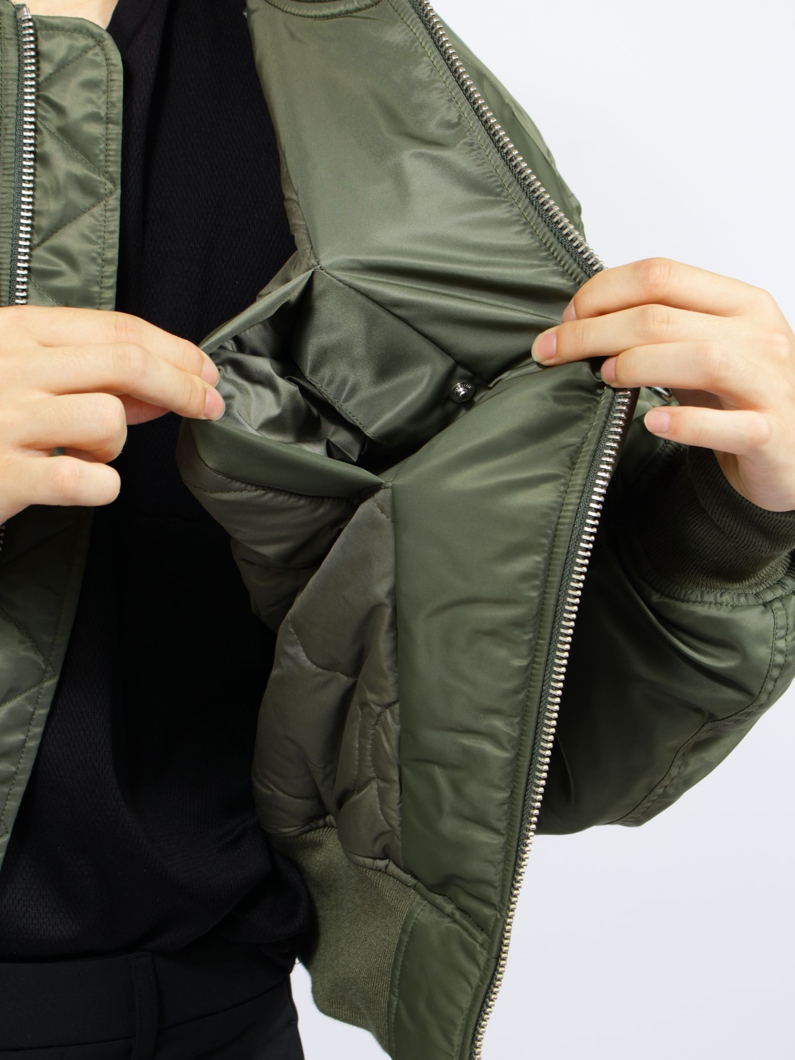 クロップド ブロード ボンバー / CROPPED BROAD BOMBER / KHAKI(カーキ)