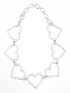 【26SS】ゴールド ハート メガ ネックレス / GOLD HEART MEGA NECKLACE / シルバー