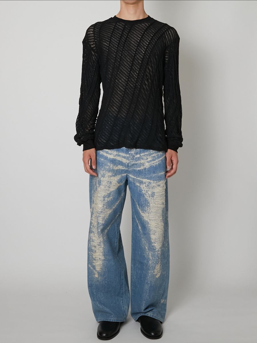 【27SS】ロングスリーブ Tシャツ ジャージトップ シャツ / LONG SLEEVE T-SHIRT / ブラック