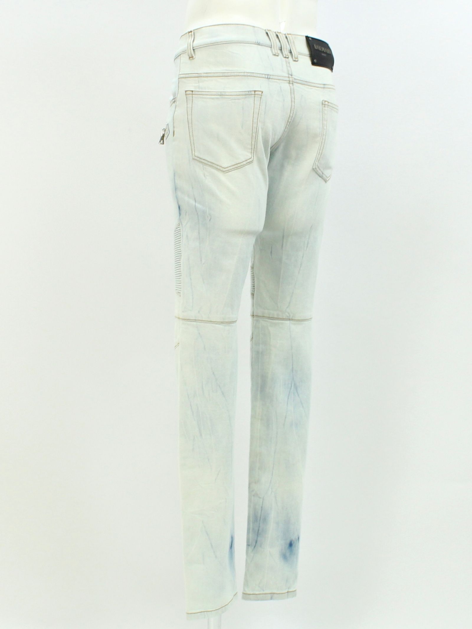 バイカータイダイ スキニーデニムパンツ / BIKER TIE-DYE DENIM / ライトブルー