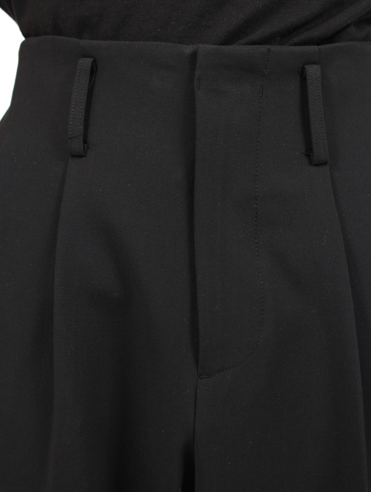【25AW】フロー ワイド ターンアップ パンツ / FLOW WIDE TURN-UP PANTS / ブラック