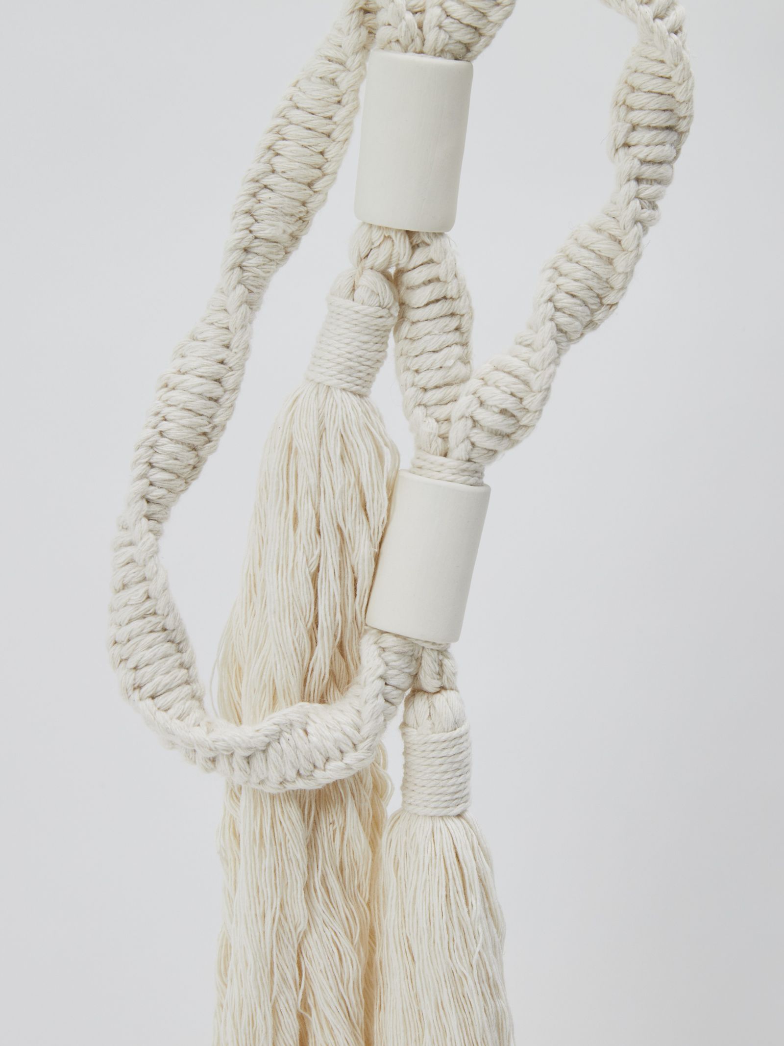 ”COA.”別注 壁掛け フラワーベース / KAKI-OSU:MACRAME FLOWER VASE / ホワイト