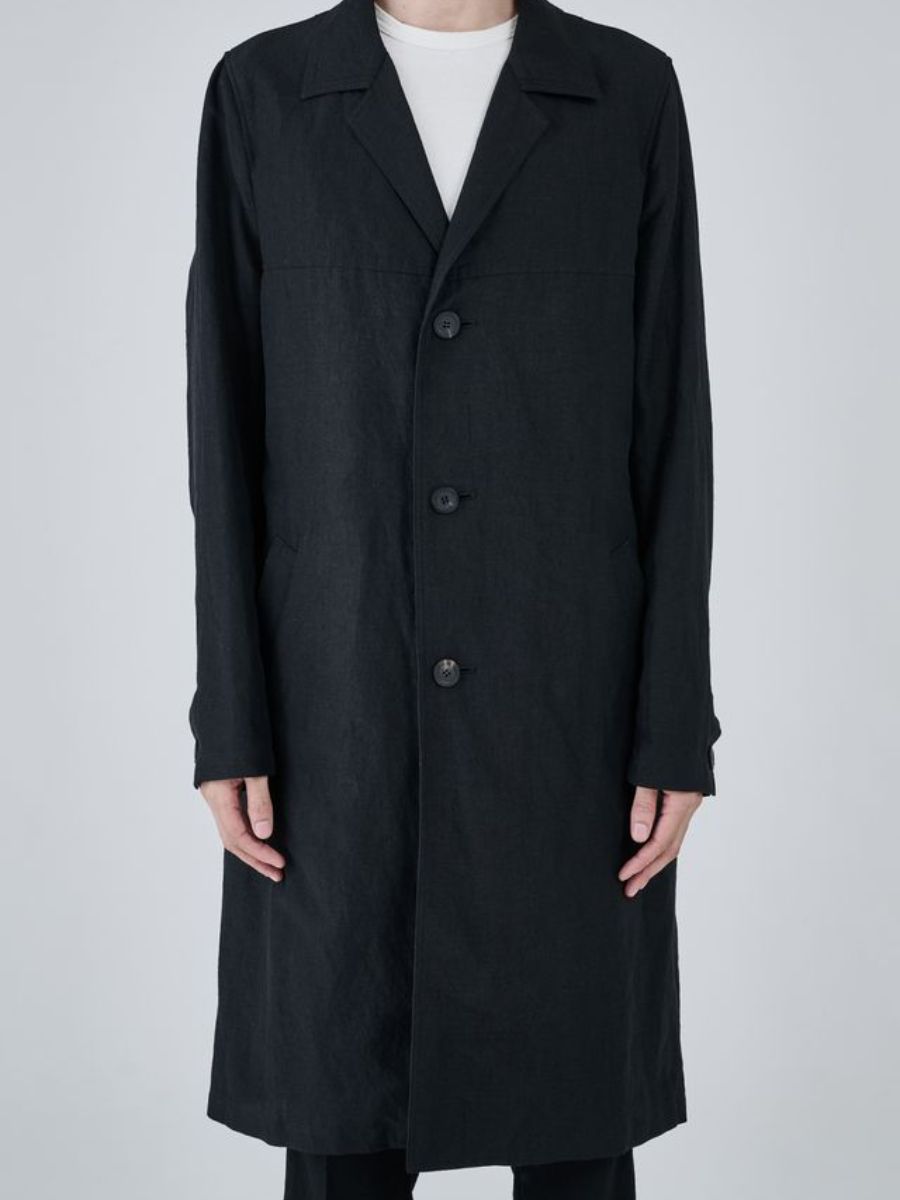 【27SS】ウール モーターサイクル コート / WG MOTORCYCLE COAT / ブラック