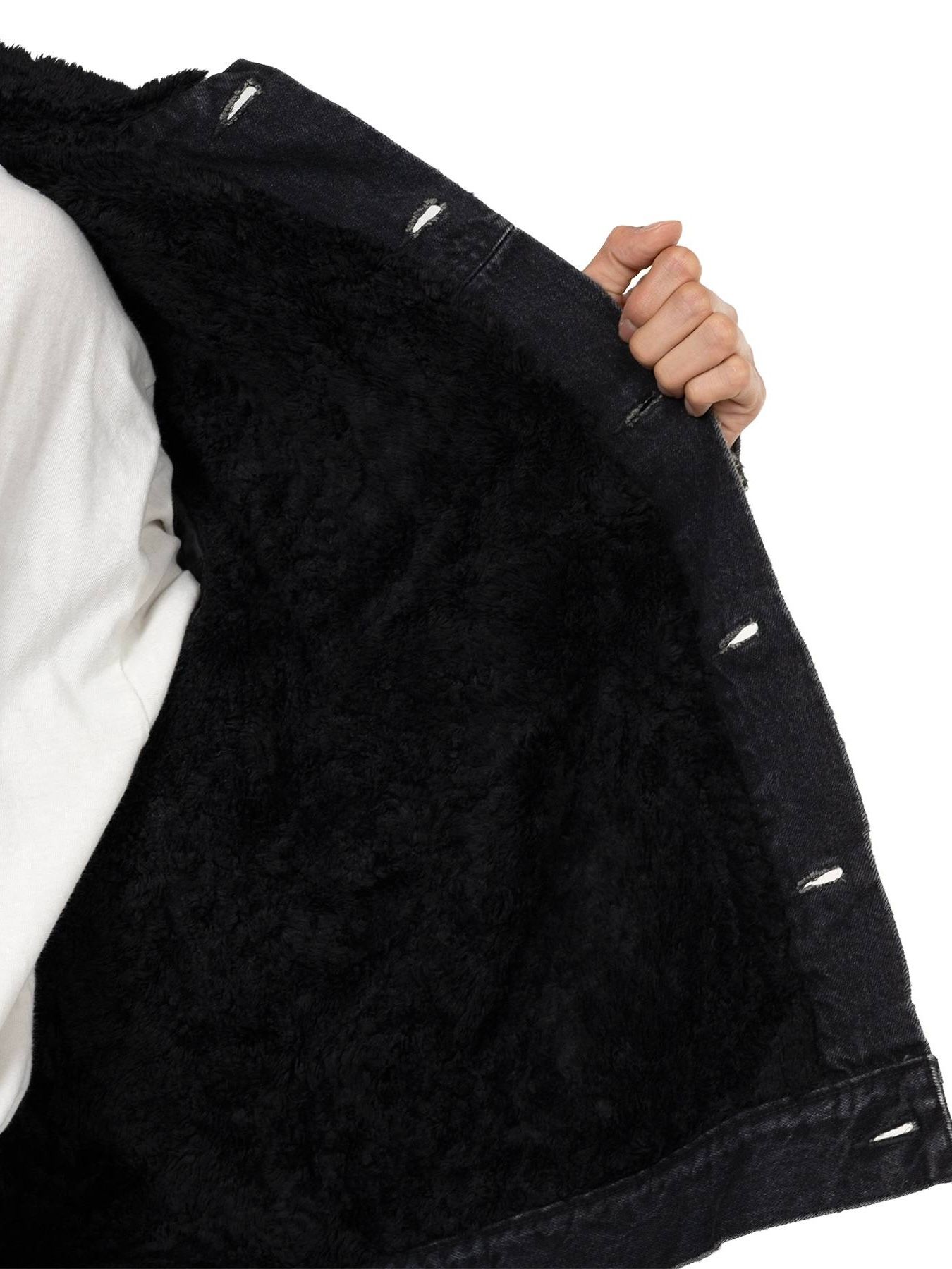 【25AW】ボア ライニング デニム ジャケット / BOA LINING DENIM JACKET / ブラック