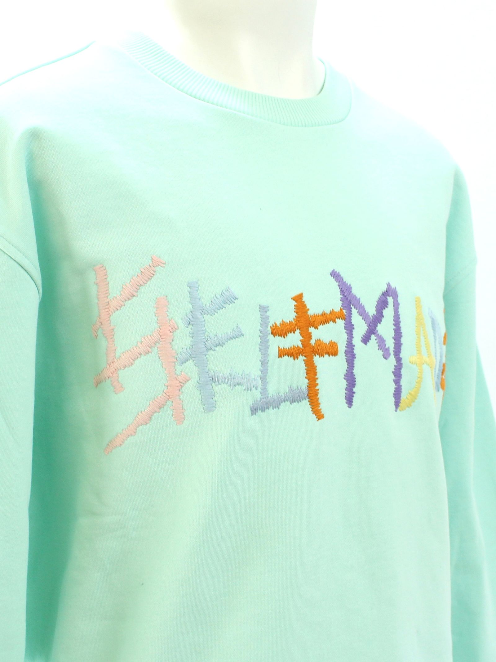 刺繍ロゴ スウェット / FAIR AQUA SWEATSHIRT WITH MULTI LOGO / アクア × マルチ