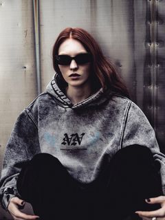 【25SS】フェイデッド ブリーチ フーディー / FADED BLEACH HOODIE / アッシュ