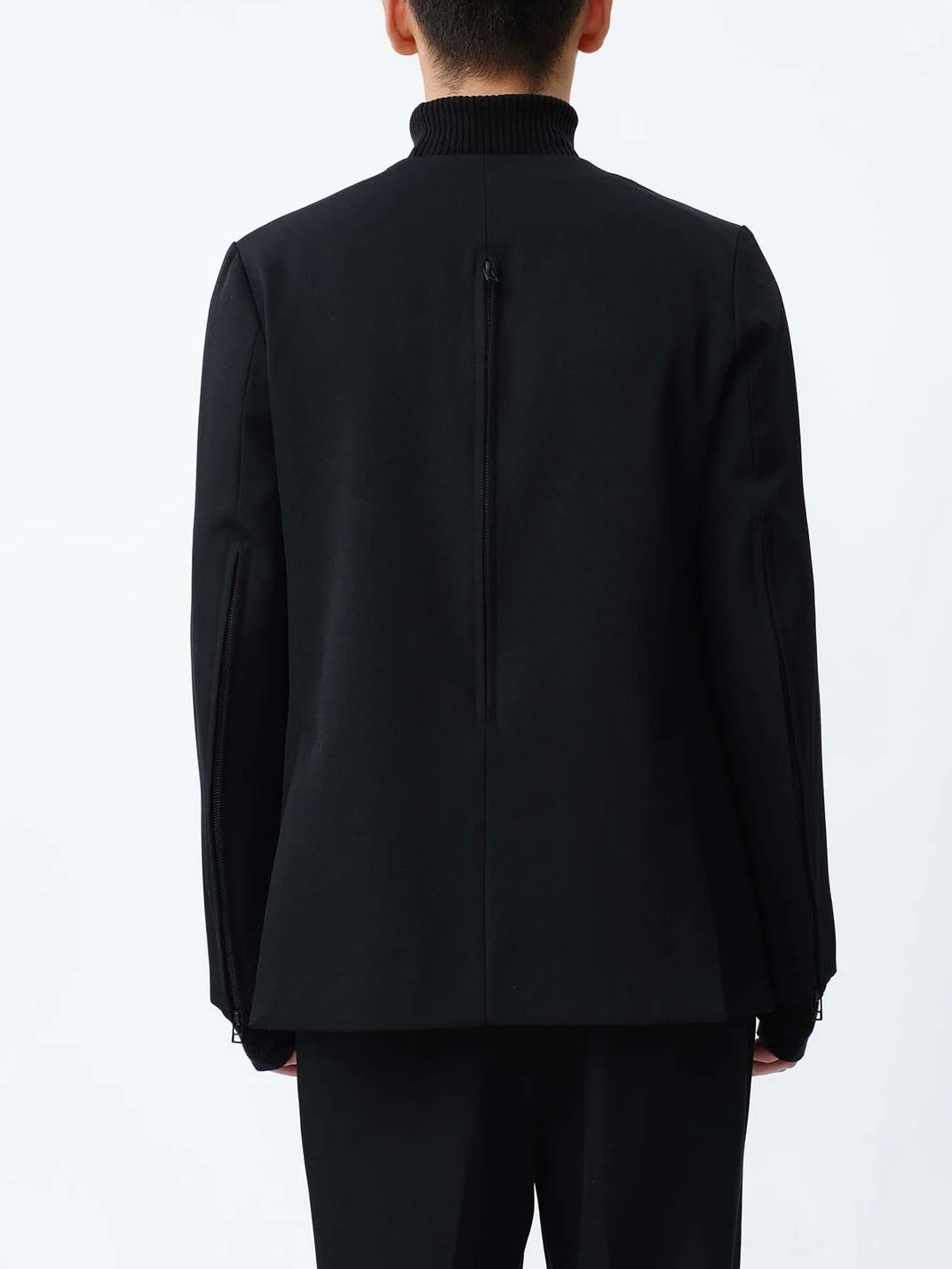 HEAVY WOOL NO COLLAR PRISONER JACKET .12【SLATE GREY