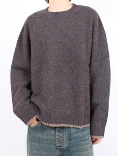 【25AW】ボックス シルエット ニット プルオーバー  / BOX SWEATER / BLUE BROWN(ブルーブラウン)
