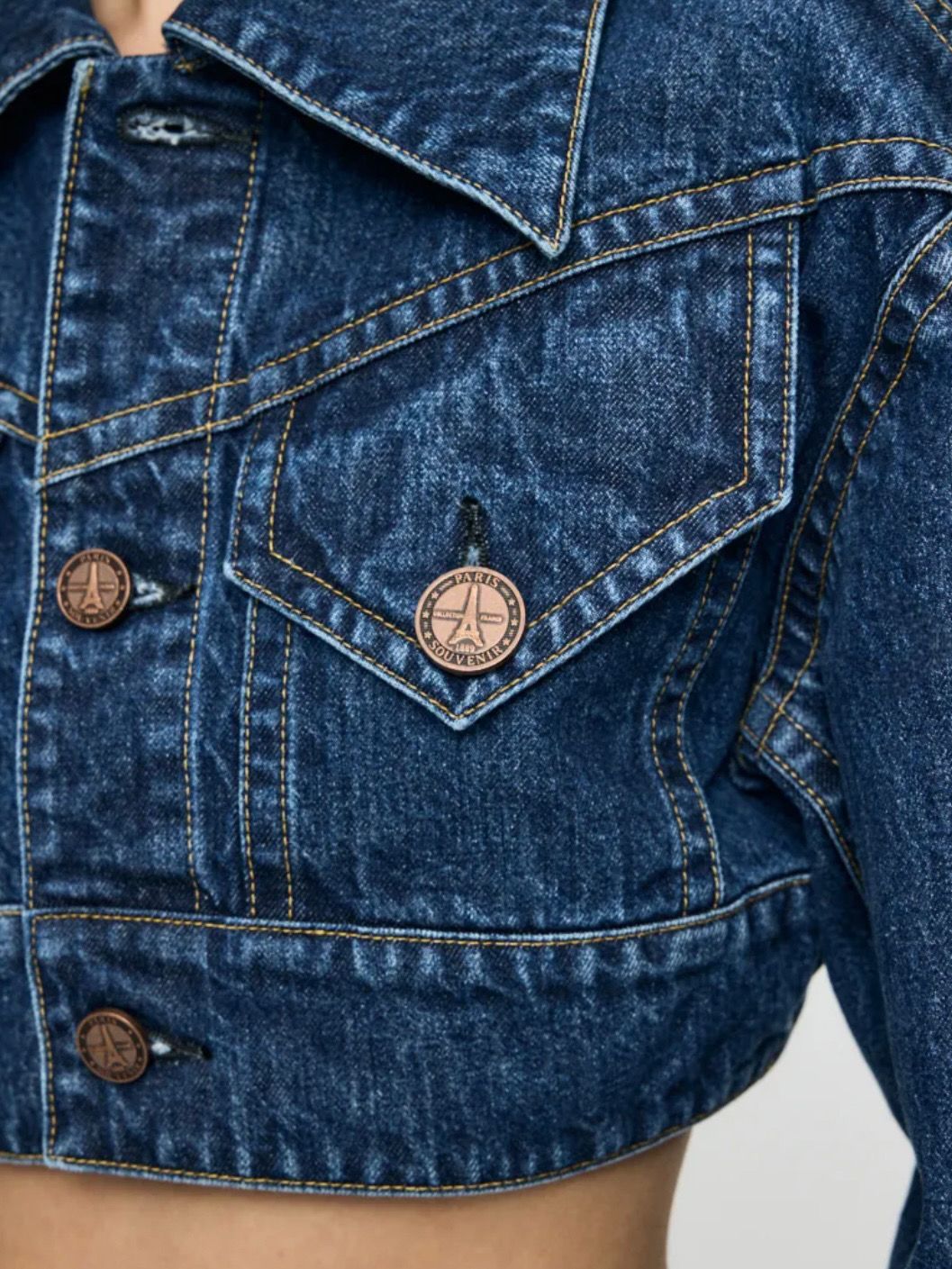 【26SS】クロップド デニム ジャケット / VQ DENIM JACKET / ブルー