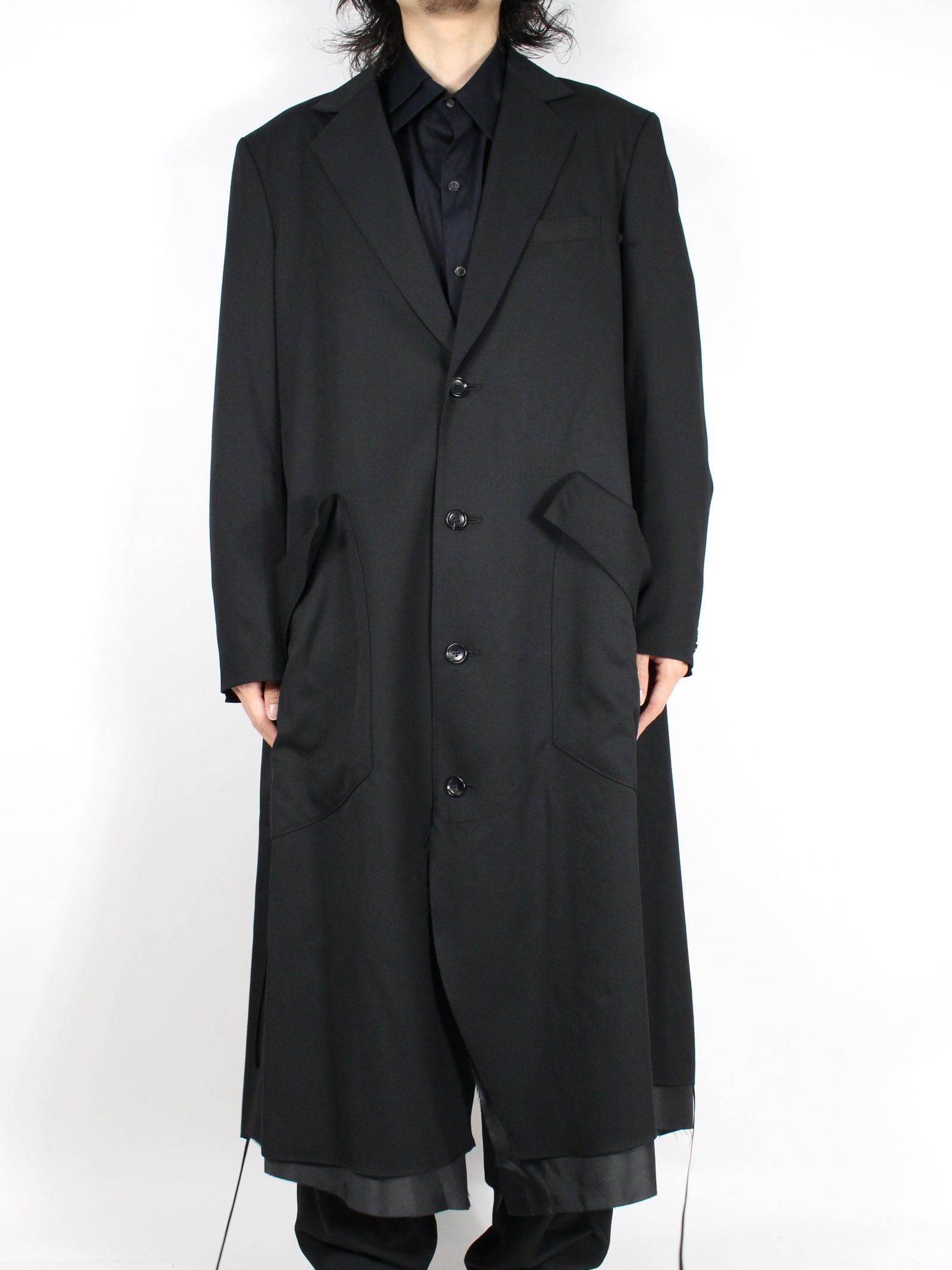 sulvam - 【23AW】ギャバジン パイピング ロングコート / GABARDINE 