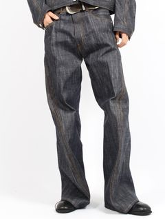 【26SS】 3D ツイステッド ワイド レッグ ジーンズ / 3D TWISTED WIDE LEG JEANS / RAW INDIGO (ロー インディゴ)