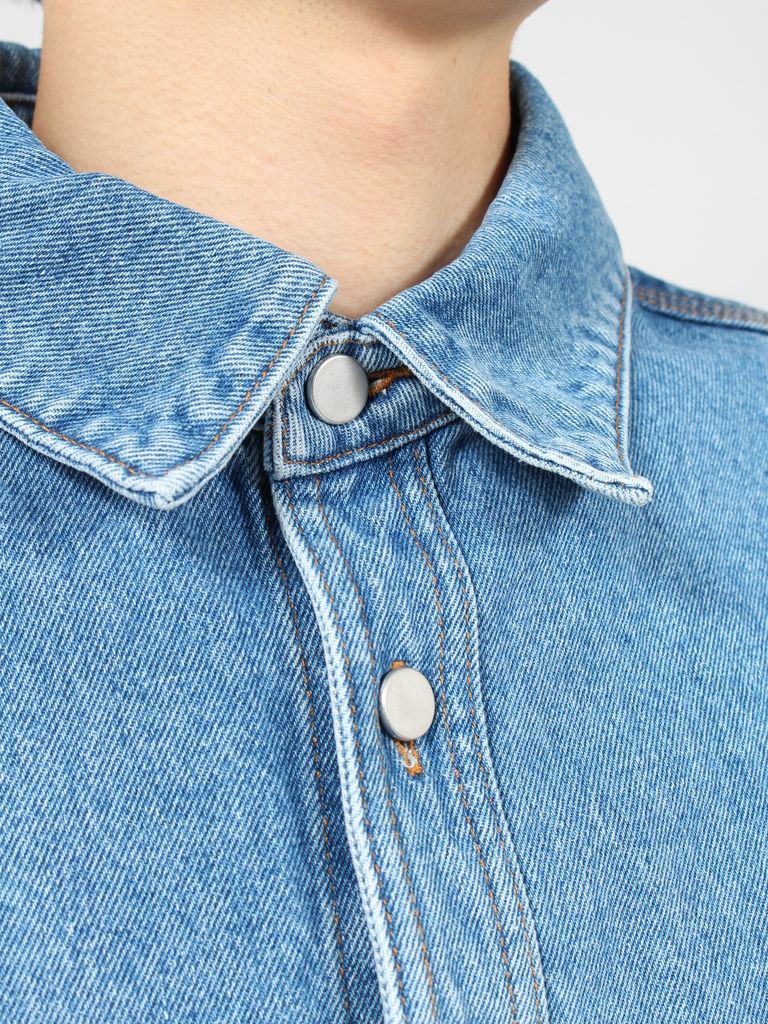 HED MAYNER - 【24SS】オーバーサイズ デストロイ デニムシャツ 