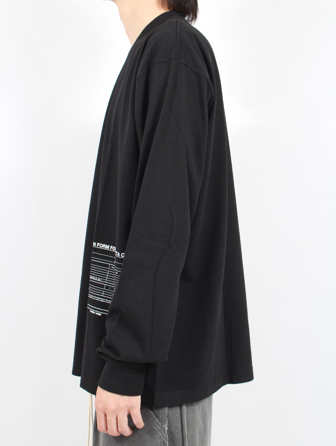 【25AW】レジストレーション フォーム ロングスリーブカットソー パックTシャツ / REGISTRATIOON FORM / LSC / ブラック