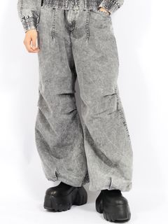 【26AW】タックド バルーン デニム / TUCKED BALLOON DENIM / ライト グレー