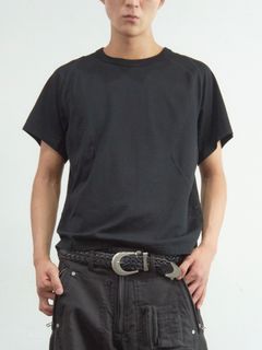【26SS】 パネルド ハーフスリーブ Tシャツ / PANELLED HALF SLEEVE T-SHIRT / BLACK (ブラック)