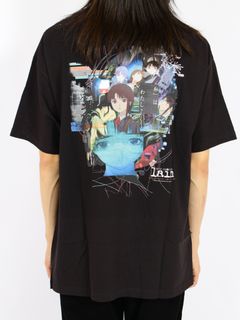 【26AW】バックプリント セブ VS レイン ショート スリーブ Tシャツ バージョン キュータ 半袖 カットソー / SEV VS LAIN S/SL TEE VER,Q-TA / ブラック