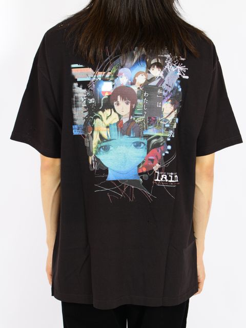 【26AW】バックプリント セブ VS レイン ショート スリーブ Tシャツ バージョン キュータ 半袖 カットソー / SEV VS LAIN S/SL TEE VER,Q-TA / ブラック