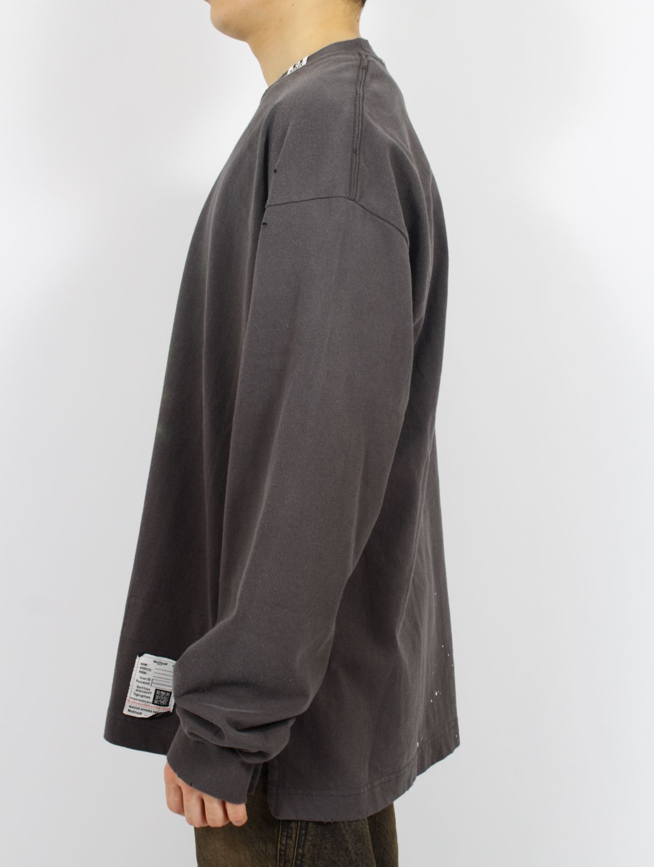 【25SS】「レオン」 グラフィック ロングスリーブ 長袖 Tシャツ / LEON Print Distressed LS T-shirt / ブラック