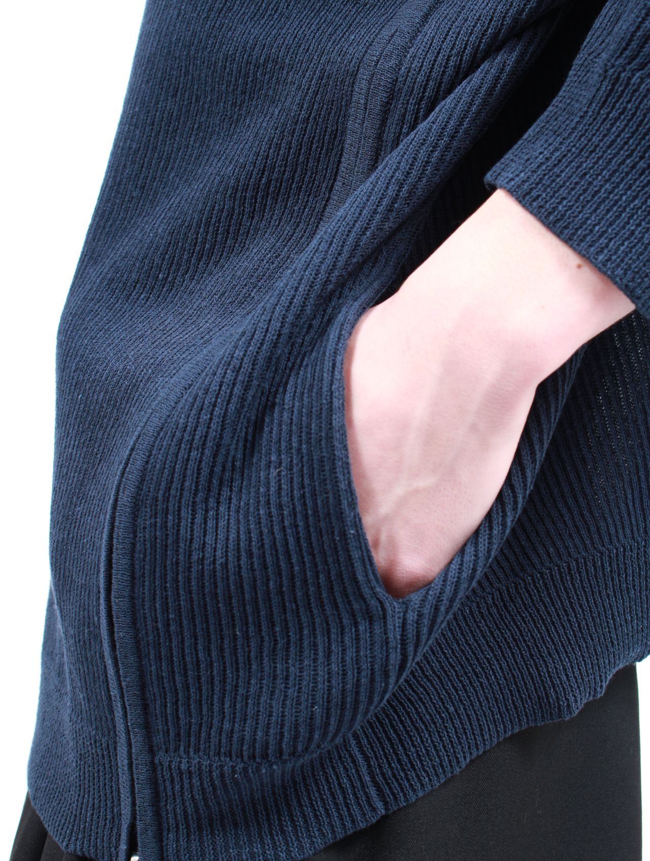 【25SS】3 ジップ リネン ドライバーズ ニット / 3-ZIP LINEN DRIVERS KNIT / ネイビー