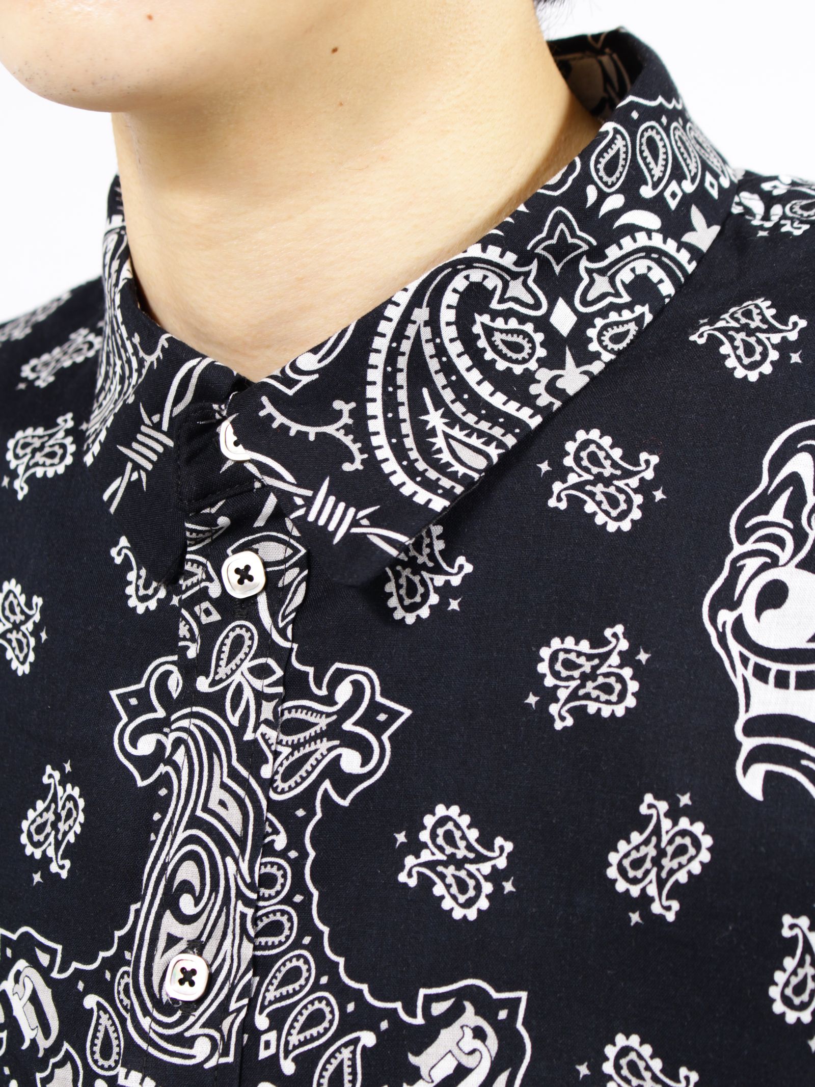 【26SS】コットン バンダナ シャツ ジャケット / COTTON BANDANA SHIRT JKT / ブラック