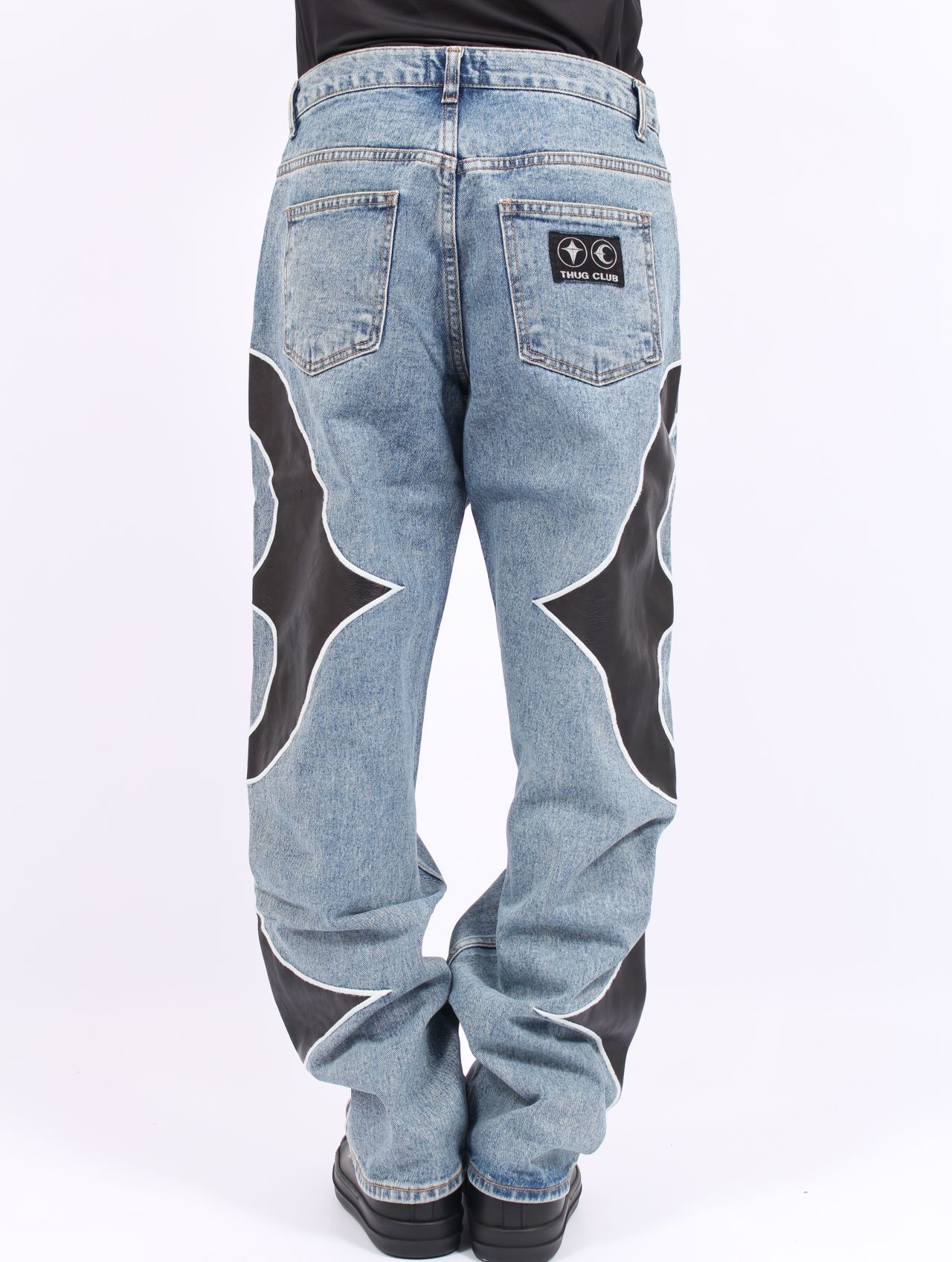 【25AW】TC レザー ウォッシング デニム パンツ / TC WASHING DENIM PANTS / ブルー