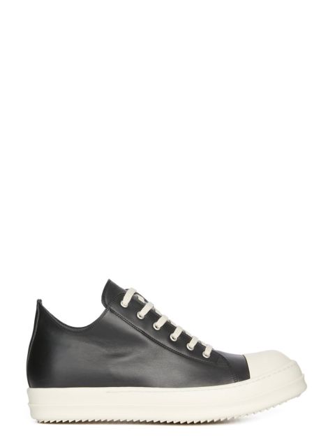 【25AW】カーフレザー ロースニークス ローラモーンズ / LOW SNEAKS(旧:LOW RAMONES) / ブラック × ホワイト