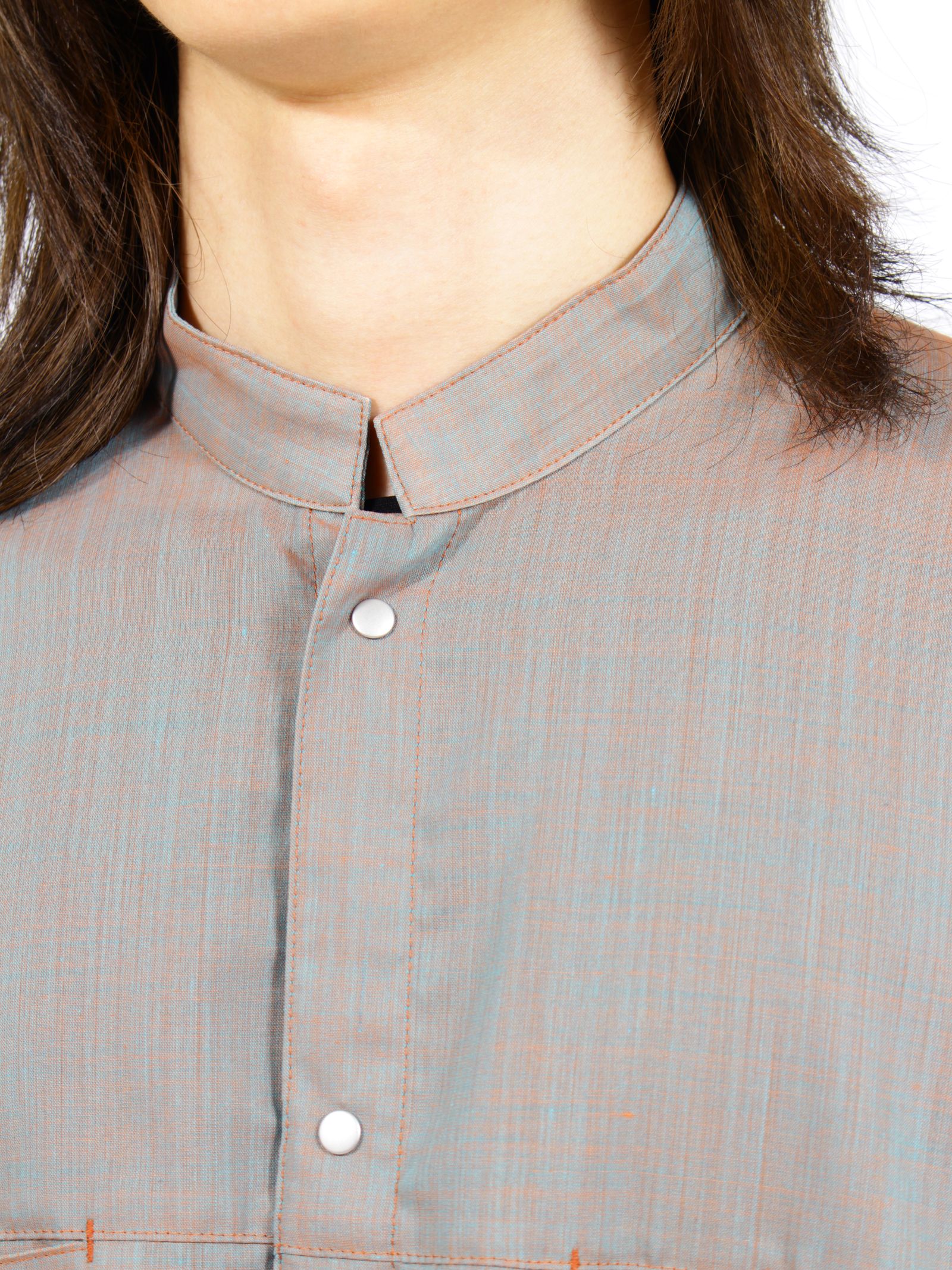 【26SS】シャンブレー マッキーノ シャツ / CHAMBRAY MACKINAW SHIRTS / オレンジグレー