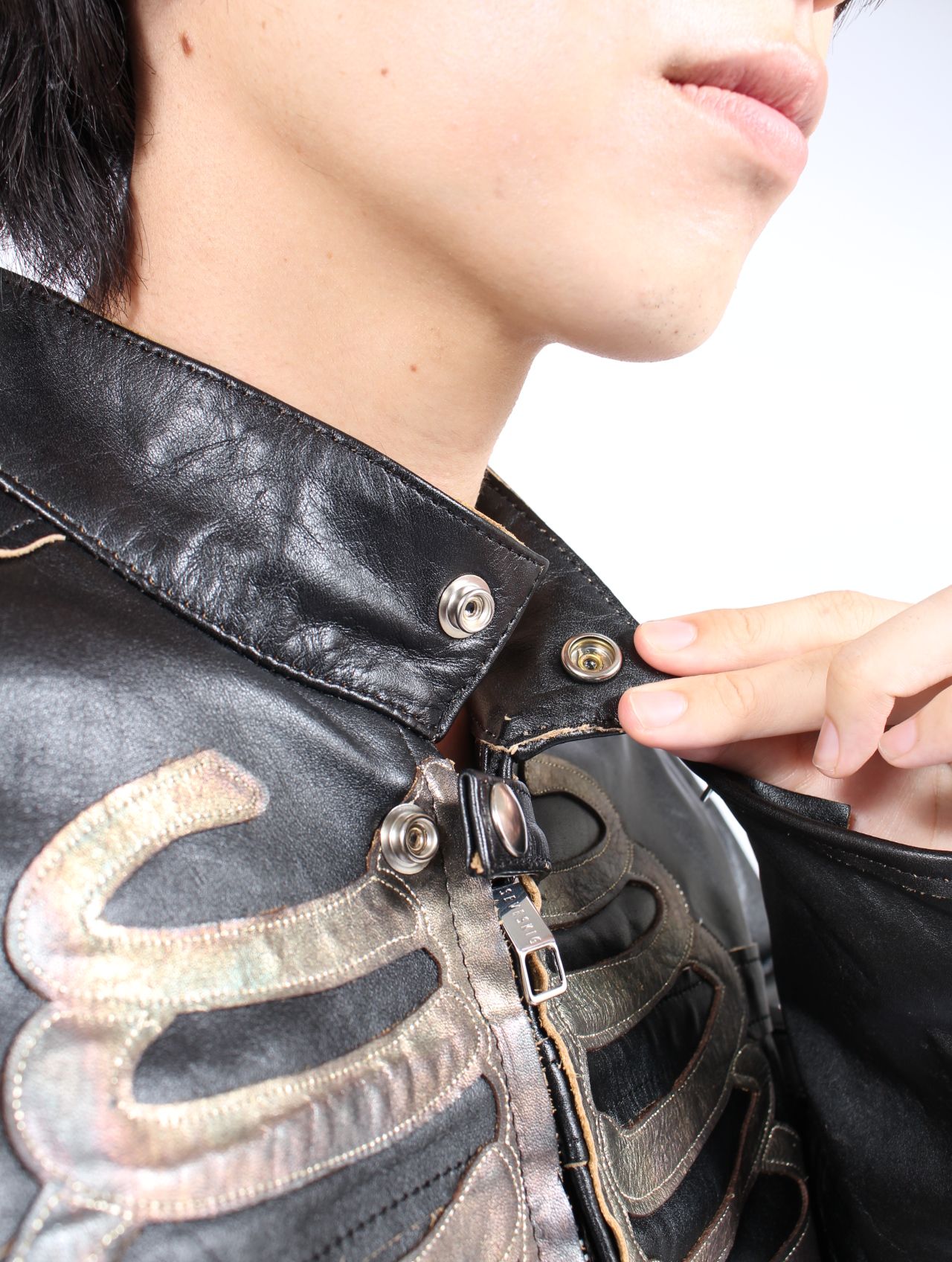 【25AW】ボーン デタッチャブル レーサー ライダース / DETACHABLE RACER RIDERS Ver, BONE / ブラック
