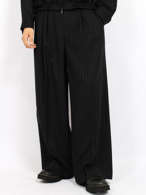 【26AW】ワイド トラウザーズ / WIDE TROUSERS / ブラック