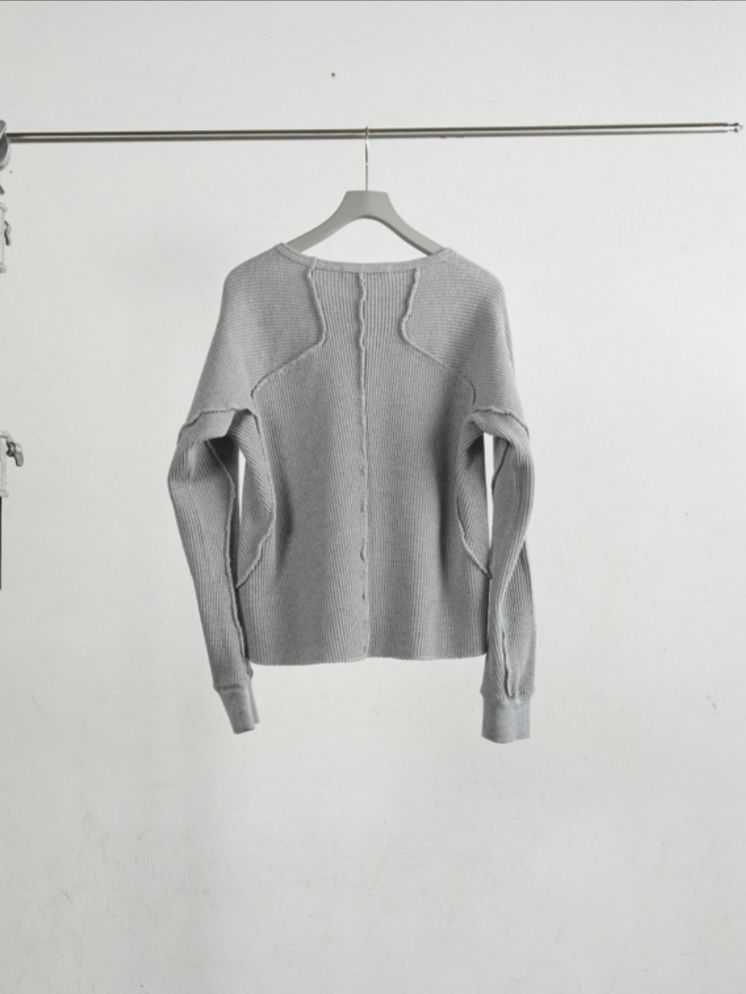 【26SS】 ワッフル サーマル ロングスリーブ 長袖 Tシャツ / WAFFLE THERMAL LONG SLEEVE T‑SHIRT / H.GREY (グレー)