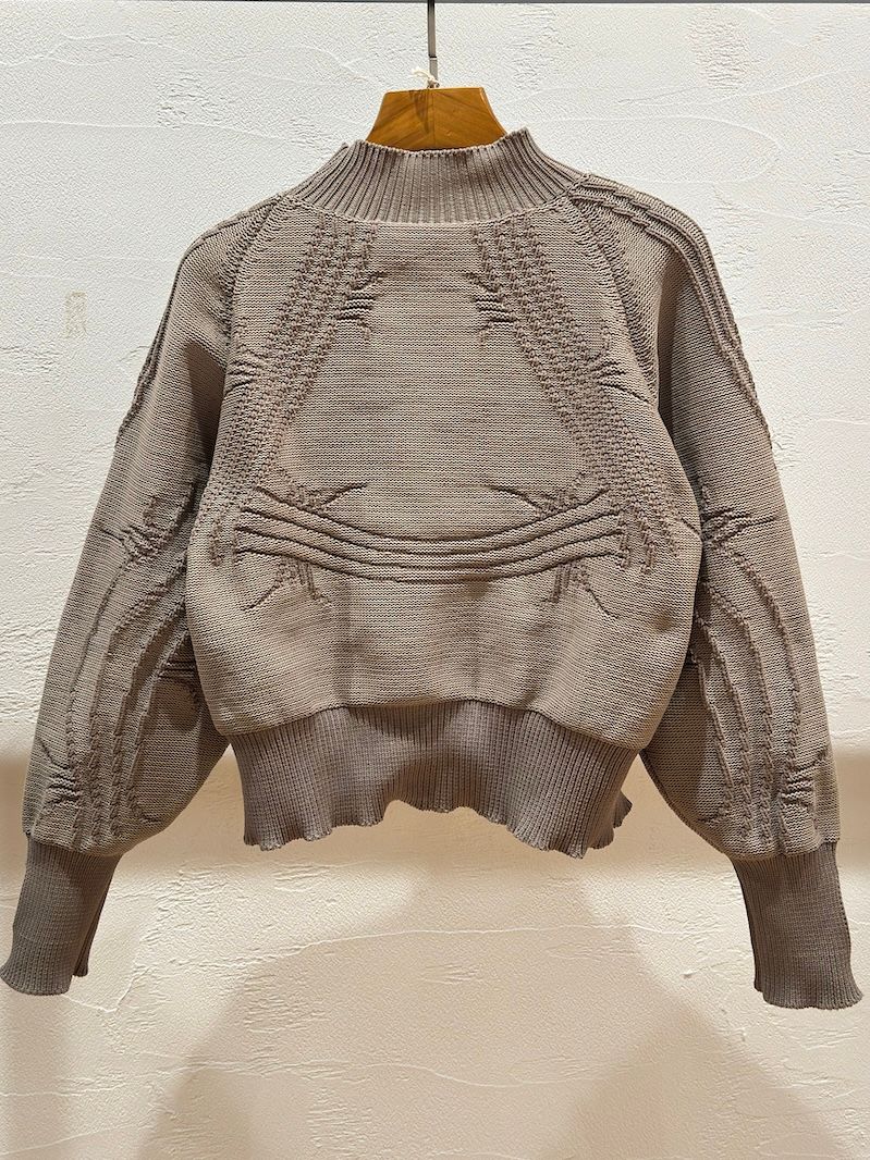 トップス JIAN YE 24AW COLE KNIT (Charcoal) JIAN YE 24AW COLE KNIT (Charcoal)